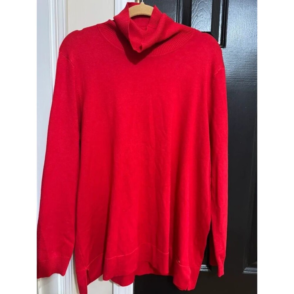 Calvin Klein Red Cowl Neck Pullover Sweater XL